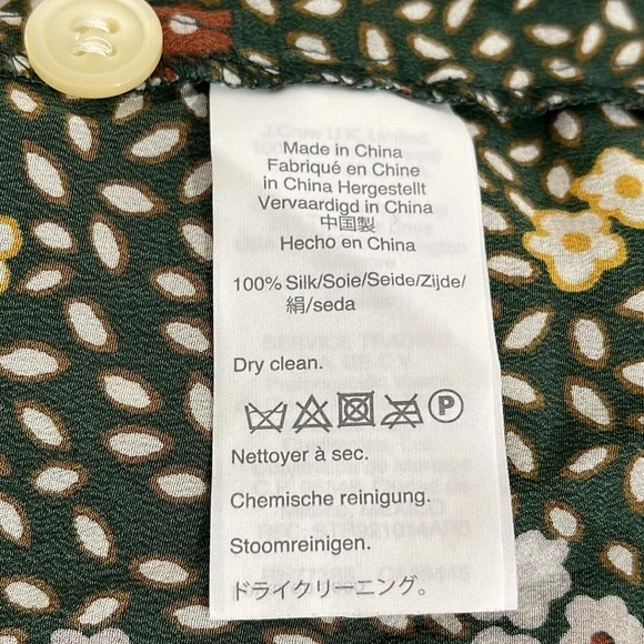 MADEWELL Silk Button-Back Tie Tee in Dropleaf Floral Size Small - Picture 8 of 11